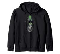 Monocycle Leprechaun Trèfle St. Patrick Monocycle Sweat à Capuche