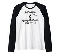 Monocycle monocycliste Cardiogram Unicycle monocycle Manche Raglan
