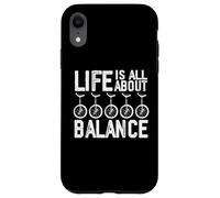 Monocycle Vintage drôle Saying of Life is All About Balance Coque pour iPhone XR