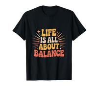 Monocycle Vintage drôle Saying of Life is All About Balance T-Shirt