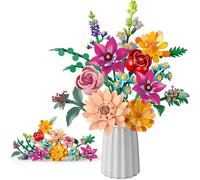 MONOFUN Kit de Construction de Bouquet de Fleurs, 887 Pcs Éternelles avec Flowers Roses, Cadeau Romantique ou Déco Durable Idéal pour Femmes, Enfants 6+, Adultes Noël, Anniversaires, Saint-Valentin
