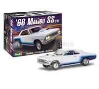 Revell 85-4520 1966 Chevy Malibu SS 2N1 Kit de construction de maquette en plastique à l'échelle 1:24 92 pièces Niveau de compétence 4