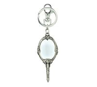 Monogram Beauty and The Beast Mirror Pewter Keychain