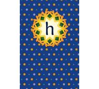 Monogram "H" Graph Grid Paper Notebook: Blue Journal with Personalized Typographic Pattern Design from an Initial Letterform "h" Contains Numbered ... to Add Dates, Tasks, and an Index Section