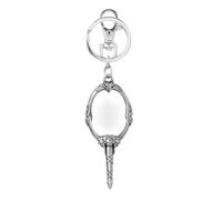 Monogram Beauty and The Beast Mirror Pewter Keychain
