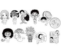 Monogram Junji Ito UZUMAKI - Porte-clés en mousse 3D - Noir et blanc