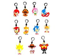 Monogram Sonic The Hedgehog Series 4-3D Figurine en Mousse Clip dans Un Sac Aveugle - Porte-clés - Sonic Tails, Knuckles, Amy et Plus... Un Personnage aléatoire par Commande, Multicolore, 5,1 cm