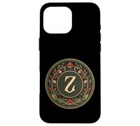 Monogramme dernière Lettre de l'alphabet - Inspiré de l'art Nouveau Coque pour iPhone 16 Pro Max