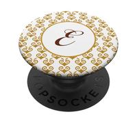 Monogramme E Initiale Grec Carrelage Inspiré PopSockets PopGrip Adhésif