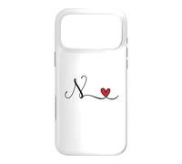 Monogramme en Forme de cœur avec Initiale N Coque pour iPhone 17 Pro Max