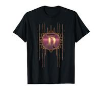 Monogramme H Alphabet Lettre Rétro Art Nouveau Vintage T-Shirt Graphique avec Valeur