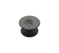Monogramme imprimé Patte de Chien Gris Lettre A Pattes PopSockets PopGrip Adhésif