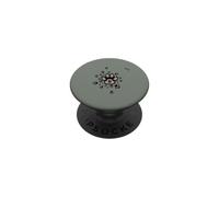 Monogramme imprimé Patte de Chien Gris Lettre B Pattes PopSockets PopGrip Adhésif