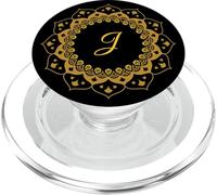 Monogramme J Initiale Mandala Inspiré Joli Cercle Design PopSockets PopGrip pour MagSafe