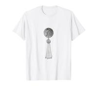 Monogramme Lettre Initiale Burlesque Pastie Rétro Alphabet F T-Shirt Graphique avec Valeur, Homme, Blanc, S