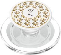 Monogramme ZED Initiale Grec Tile Inspired v6 PopSockets PopGrip pour MagSafe