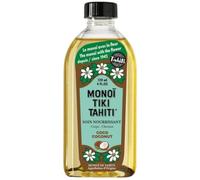 Monoï TIKI Tahiti Coco 120 ml - Huile de Monoï à la Noix de Coco avec Fleur de Tiaré - Corps, Cheveux, Après-soleil et Massage - Hydratante Nourrissante - Fabriqué à Tahiti depuis 1942 (Lot de 1)