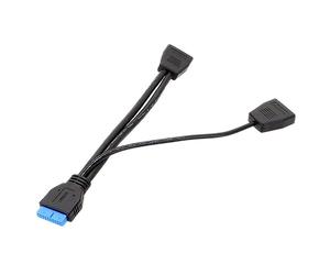 MONOJLY 19Pin USB Header USB3.0 1 à 2 répartiteur USB interne Hub USB pour ordinateur carte mère 200 mm