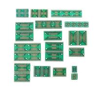 MONOJLY 35 pièces/7value5 pcs PCB Board SMD Turn to DIP Adapter SOP SOP TSSOP SOT23 8 10 14 16 20 24 28 SMT to DIP Converter