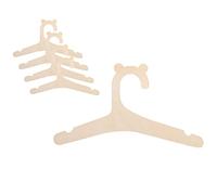 MONOJLY 5 pièces Enfants Bois Cintre Dessin animé Ours Bois Support de Rangement pour Enfants Chambre Manteau Pantalon vêtements Stockage