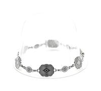 MONOJLY Bande de chapeau western pour Fedora, chapeau de cowboy, chapeaux en paille et en feutre - Cuir, métal, réutilisable - 1 pièce (Paquet de 1) - Unisexe pour adultes