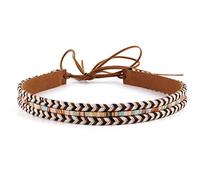 MONOJLY Ruban de chapeau de cowboy à faire soi-même - Ruban américain - Ceinture de chapeau western - Ruban à rivets - Ruban de perles western, bronze, [6 Größen]