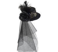 MONOJLY Chapeau Haut-de-Forme Steampunk Voyageur Dans le Temps Avec Voile - Accessoires Steampunk Pour Femmes