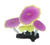 MONOJLY Corail artificiel lumineux en silicone pour aquarium, terrarium blanc et rose