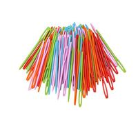MONOJLY Lot de 100 aiguilles colorées en plastique pour enfant 7 cm