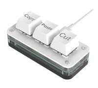 MONOJLY Mini clavier macropad 3 touches personnalisables RVB rétro-éclairage commutateurs programmation pour tablette de jeux électroniques Photoshops
