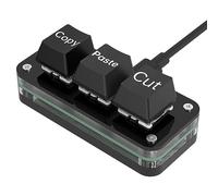MONOJLY Mini clavier macropad 3 touches personnalisables RVB rétro-éclairage commutateurs programmation pour tablette de jeux électroniques Photoshops