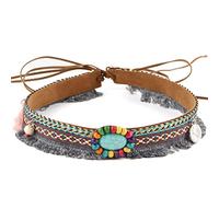 MONOJLY Ruban de chapeau de cowboy américain - Ceinture de chapeau western - Perles occidentales