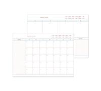 Monolike Bloc-notes basique B5 mensuel + hebdomadaire, un ensemble - Planning académique, planificateur hebdomadaire et mensuel, liste de tâches, bloc-notes, planificateur