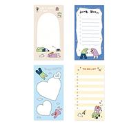 Monolike Memopad Olly Molly Weekend Lot de 4 paquets, 4 motifs différents, 80 feuilles par bloc, 320 feuilles au total, bloc-notes, bloc-notes, bloc-notes, 80 x 148 mm