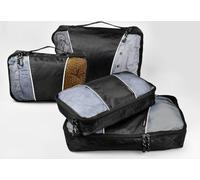 monolith 2000002558 - Set d'organiseurs de valise, 4 cubes de rangement noirs, housses à vêtements