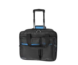 monolith 2000003317 - Valise à roulettes business blue line avec compartiment pour ordinateur portable 15,6 pouces, 33 litres, valise cabine en noir