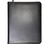 Monolith 2924 A4 Leather Conference Folder Zipped - Black