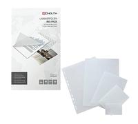 monolith 8991A00002 - Lot mixte de feuilles de plastification, ensemble de 5 feuilles différentes, 80 microns, paquet de 50, pochettes de plastification, ultra-brillantes et transparentes