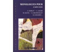 Monologues 3eme edition - Collectif - Espaces 34 - broché - Théâtre
