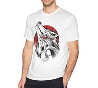 Mononoke The Girl and The Wolf T-Shirt Men's Cotton Short Sleeve Cool T Shirt Tee Top Manches Courtes(Large)