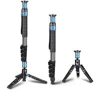 Monopode en Fibre de Carbone avec Pieds,67"" Monopode Professionnel avec Plateau à Dégagement Rapide,Monopode de Voyage Léger pour Appareil Photo DSLR,Charge Maximale 22lbs,P-325FL