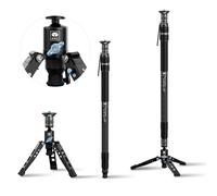 Monopode en Fibre de Carbone SIRUI SVM-165-Rapide à Ajuster, Léger, 3-en-1 Modulaire avec Pieds, Idéal pour Appareil Photo Reflex et Caméra, Hauteur 165 cm, Charge Max 10 kg