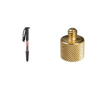 Monopode Manfrotto Element MII MMELMIIA5RD Rouge, à 5 Sections en Aluminium, avec dragonne, poignée en Caoutchouc, Charge de 16 kg & 015 Adaptateur Femelle 3/8" Male 1/4"