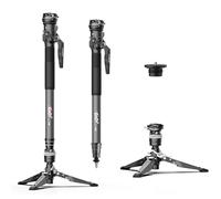 Monopode pour Appareil Photo, Monopode Extensible en Fibre de Carbone avec Pieds, 165cm avec tête à 360°, système de Fixation Rapide Arca, Charge Max 10 kg Caméra monopied (M1S)