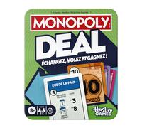 Monopoly Deal, Jeu de Cartes dans Une boîte en métal | dès 8 Ans | 2 à 5 Joueurs | 15 Min. | Jeu Familial pour Enfants, Ados et Adultes I Jeu de Voyage | Version française