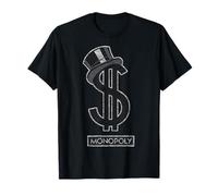 Monopoly Dollar Currency Mr. Monopoly Hat Distressed Logo T-Shirt