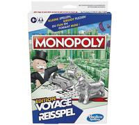 Monopoly édition Voyage, Jeu Portable pour 2 à 4 Joueurs, Jeu de Voyage pour Enfants à partir de 6 Ans - Version Française