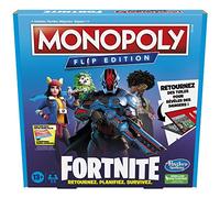 Monopoly Flip édition : Fortnite, Jeu de Plateau Monopoly inspiré du Jeu vidéo Fortnite, Jeux de Plateau pour Adolescents et Adultes