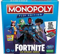 Monopoly Flip Edition: Fortnite - jeu de société, Monopoly inspiré du jeu vidéo Fortnite, jeux de société pour adultes et adolescents