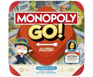 Monopoly GO! Jeu de société Inspiré du jeu de société mobile populaire à partir de 8 ans 2 à 4 joueurs 15 minutes Jeux familiaux Jeux de voyage pour enfants et adultes